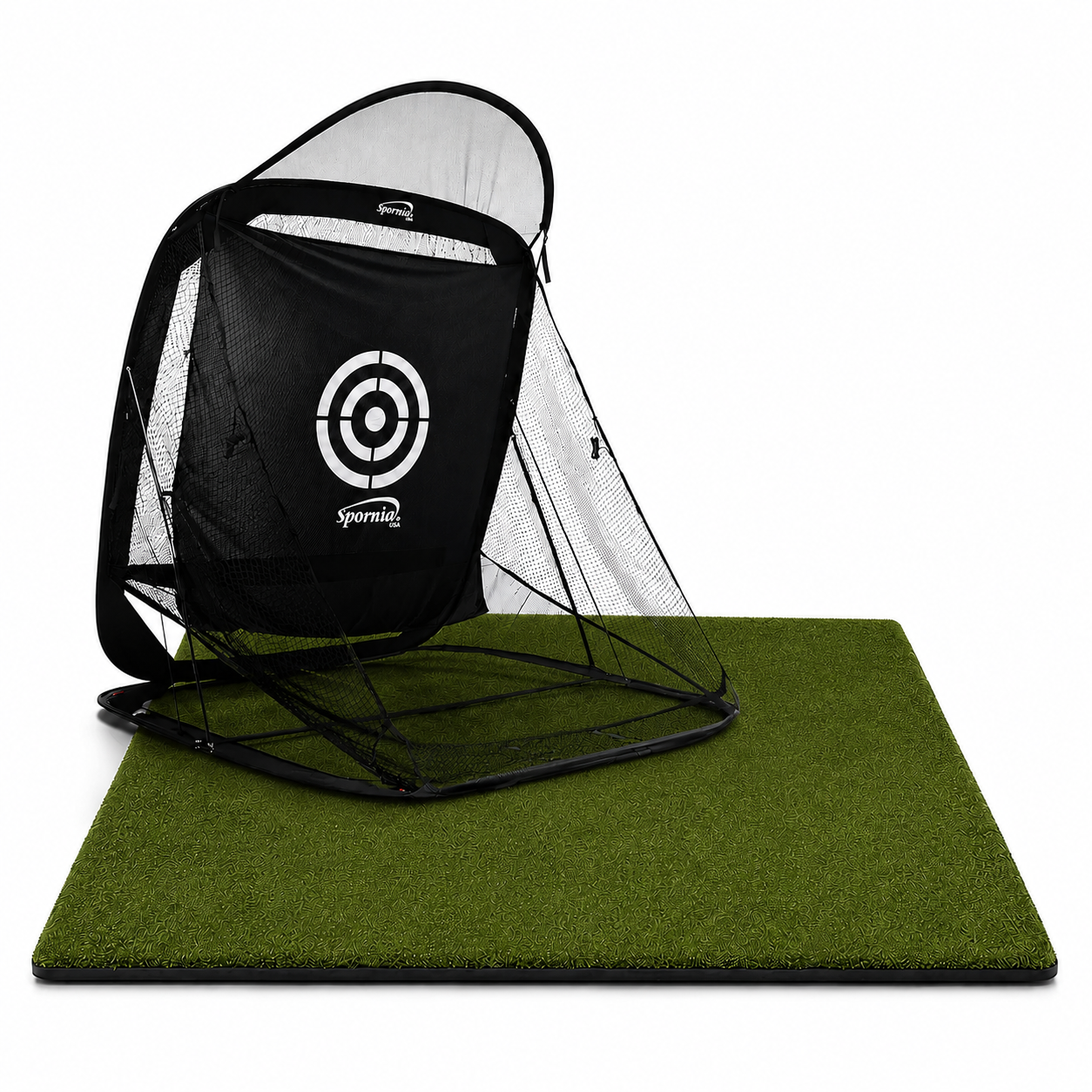 Spornia SPG-7 Golf Practice Net + Golf Mat Bundle