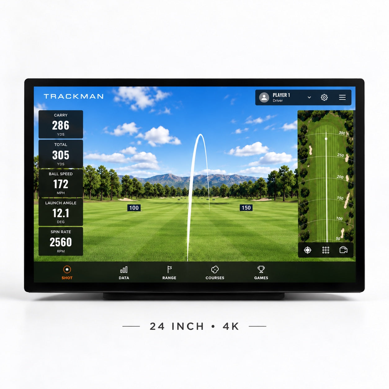 24" 4K Touchscreen Golf Simulator Monitor